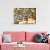 De Pebbles Brown en Gray Natural Abstract Canvas Afdruk (Insitu (Woonkamer))