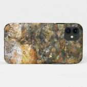 De Pebbles Brown en Gray Natural Abstract Case-Mate iPhone Case (Achterkant (horizontaal))