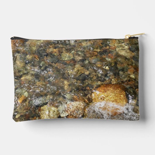 De Pebbles Brown en Gray Natural Abstract Etui (Achterkant)