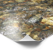 De Pebbles Brown en Gray Natural Abstract Foto Afdruk (Hoek)