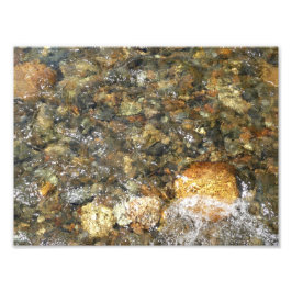 De Pebbles Brown en Gray Natural Abstract Foto Afdruk