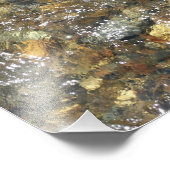 De Pebbles Brown en Gray Natural Abstract Foto Afdruk (Hoek)