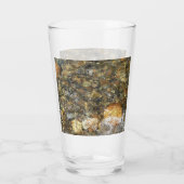 De Pebbles Brown en Gray Natural Abstract Glas (Achterkant)