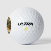 De Pebbles Brown en Gray Natural Abstract Golfballen (Logo)