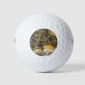 De Pebbles Brown en Gray Natural Abstract Golfballen (Voorkant)
