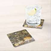 De Pebbles Brown en Gray Natural Abstract Kartonnen Onderzetters (Insitu)