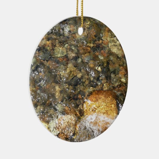 De Pebbles Brown en Gray Natural Abstract Keramisch Ornament (Rechts)