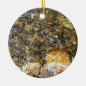 De Pebbles Brown en Gray Natural Abstract Keramisch Ornament (Voorkant)