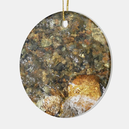 De Pebbles Brown en Gray Natural Abstract Keramisch Ornament (Links)