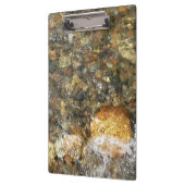 De Pebbles Brown en Gray Natural Abstract Klembord (Links)