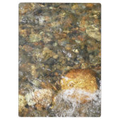 De Pebbles Brown en Gray Natural Abstract Klembord (Achterkant)