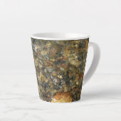 De Pebbles Brown en Gray Natural Abstract Latte Mok (Rechterhoek)