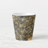 De Pebbles Brown en Gray Natural Abstract Latte Mok (Voorkant)
