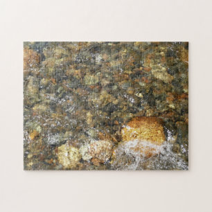 De Pebbles Brown en Gray Natural Abstract Legpuzzel