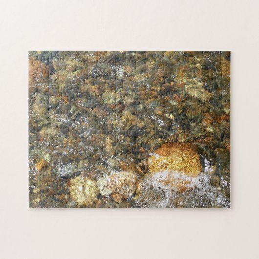 De Pebbles Brown en Gray Natural Abstract Legpuzzel (Horizontaal)