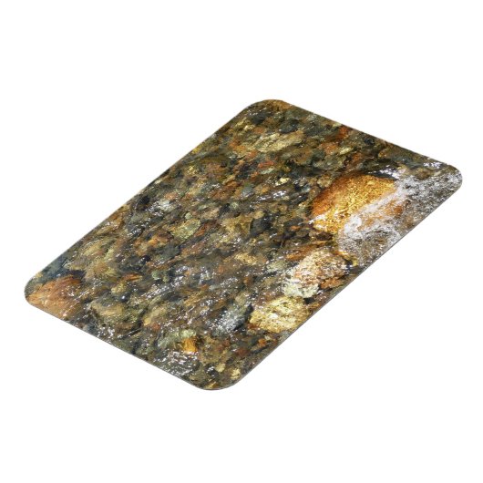 De Pebbles Brown en Gray Natural Abstract Magneet (Linkerzijde)