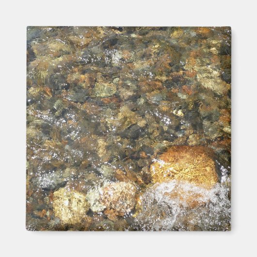 De Pebbles Brown en Gray Natural Abstract Magneet (Voorkant)