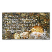 De Pebbles Brown en Gray Natural Abstract Magnetisch Visitekaartje (Voorkant)