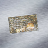 De Pebbles Brown en Gray Natural Abstract Magnetisch Visitekaartje (Voorbeeld)