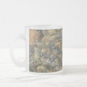 De Pebbles Brown en Gray Natural Abstract Matglas Koffiemok (Links)