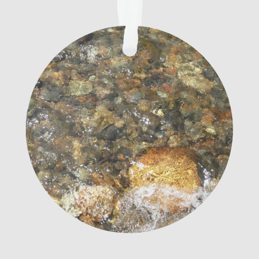 De Pebbles Brown en Gray Natural Abstract Ornament (achterkant)