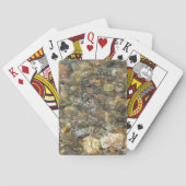De Pebbles Brown en Gray Natural Abstract Pokerkaarten (Achterkant)