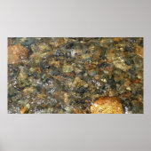 De Pebbles Brown en Gray Natural Abstract Poster (Voorkant)