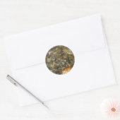 De Pebbles Brown en Gray Natural Abstract Ronde Sticker (Envelop)