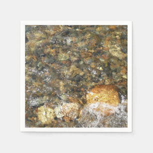 De Pebbles Brown en Gray Natural Abstract Servet