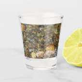 De Pebbles Brown en Gray Natural Abstract Shot Glas (Voorkant)