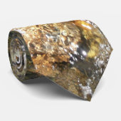 De Pebbles Brown en Gray Natural Abstract Stropdas (Opgerold)