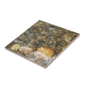 De Pebbles Brown en Gray Natural Abstract Tegeltje (Zijkant)