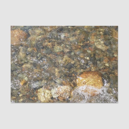 De Pebbles Brown en Gray Natural Abstract Tissuepapier (Voorkant)