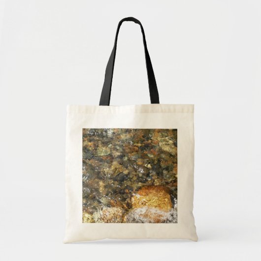 De Pebbles Brown en Gray Natural Abstract Tote Bag (Voorkant)