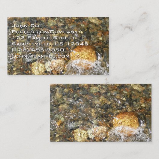 De Pebbles Brown en Gray Natural Abstract Visitekaartje (Voorkant / Achterkant)
