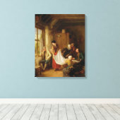 De pedlar, 1814 (olie op het paneel) canvas afdruk (Insitu (Houten vloer))