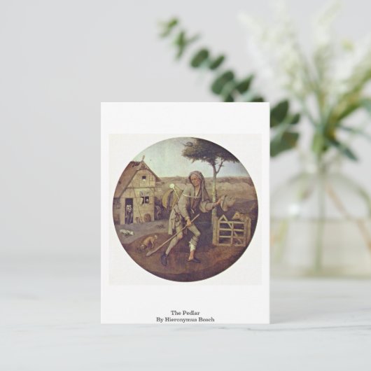 De pedlar. Door Hieronymus Bosch Briefkaart (Staand voorkant)