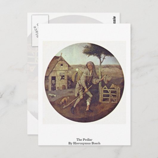 De pedlar. Door Hieronymus Bosch Briefkaart (Voorkant / Achterkant)
