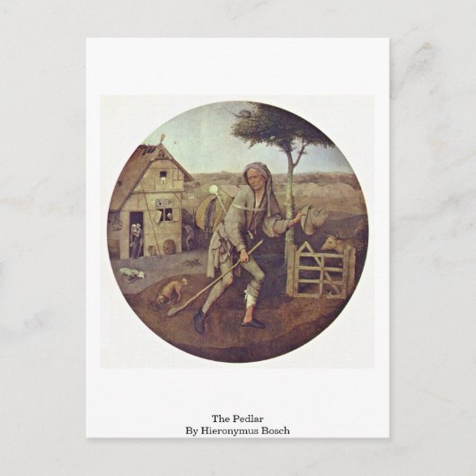 De pedlar. Door Hieronymus Bosch Briefkaart (Voorkant)