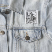 De Pedlar, gepubliceerd door Hartman Schopper Vierkante Button 5,1 Cm (In situ)