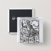 De Pedlar, gepubliceerd door Hartman Schopper Vierkante Button 5,1 Cm (Voorkant /achterkant)