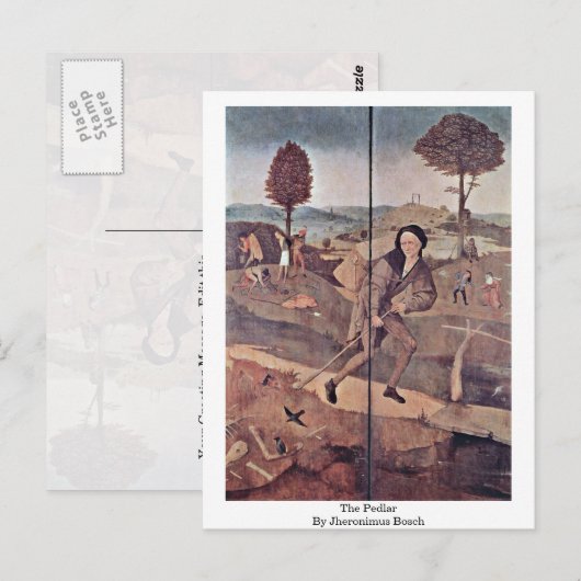 De pedlar van Jheronimus Bosch Briefkaart (Voorkant / Achterkant)