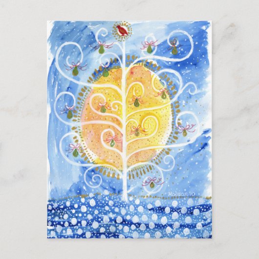 De peerboom en het Briefkaart van de Partridge (Voorkant)