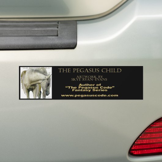 DE PEGASUS KIND BUMPERSTICKER (Op auto)