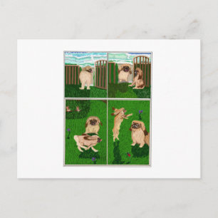 De pekingese feestdagenkaart