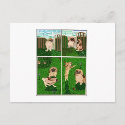 De pekingese feestdagenkaart (Voorkant)