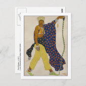 De pelgrim van Leon Bakst Costume Illustratie Briefkaart (Voorkant / Achterkant)