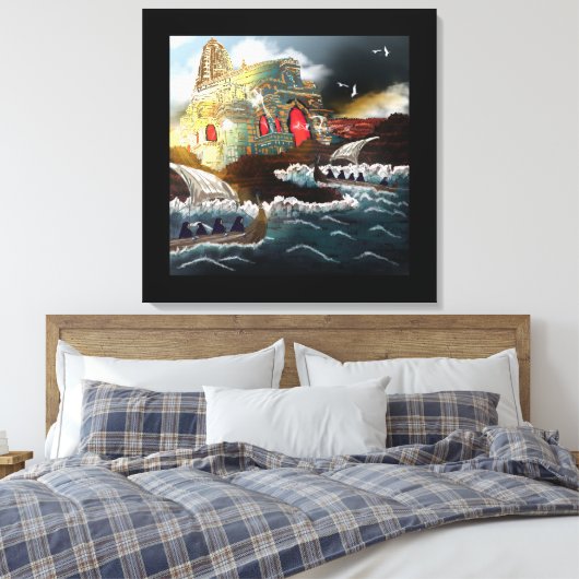 De pelgrimage - bedrukt Canvas Afdruk (Insitu (Slaapkamer))