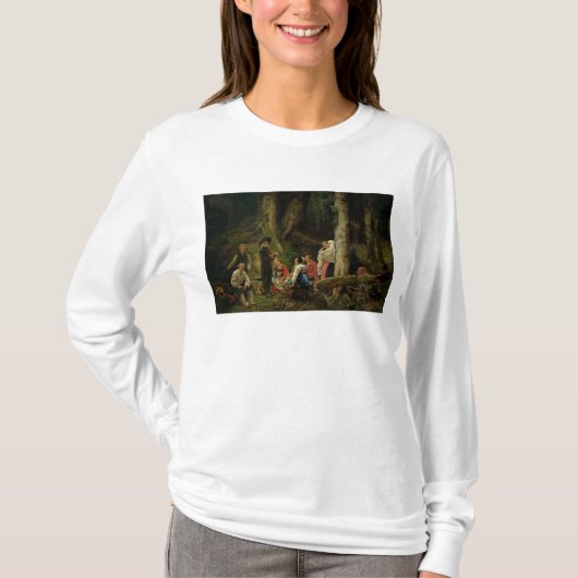 De pelgrims van de Abbey of St. Odile T-shirt (Voorkant)
