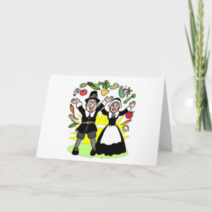 De Pelgrims van de Thanksgiving Feestdagen Kaart